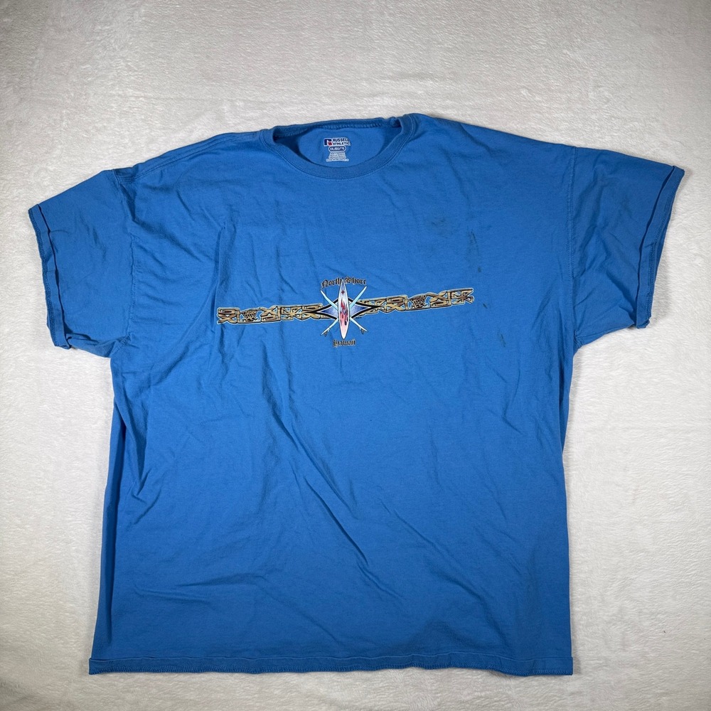 Russell Athletic Blue North Shore Hawaii Graphic‎ T Shirt XXL